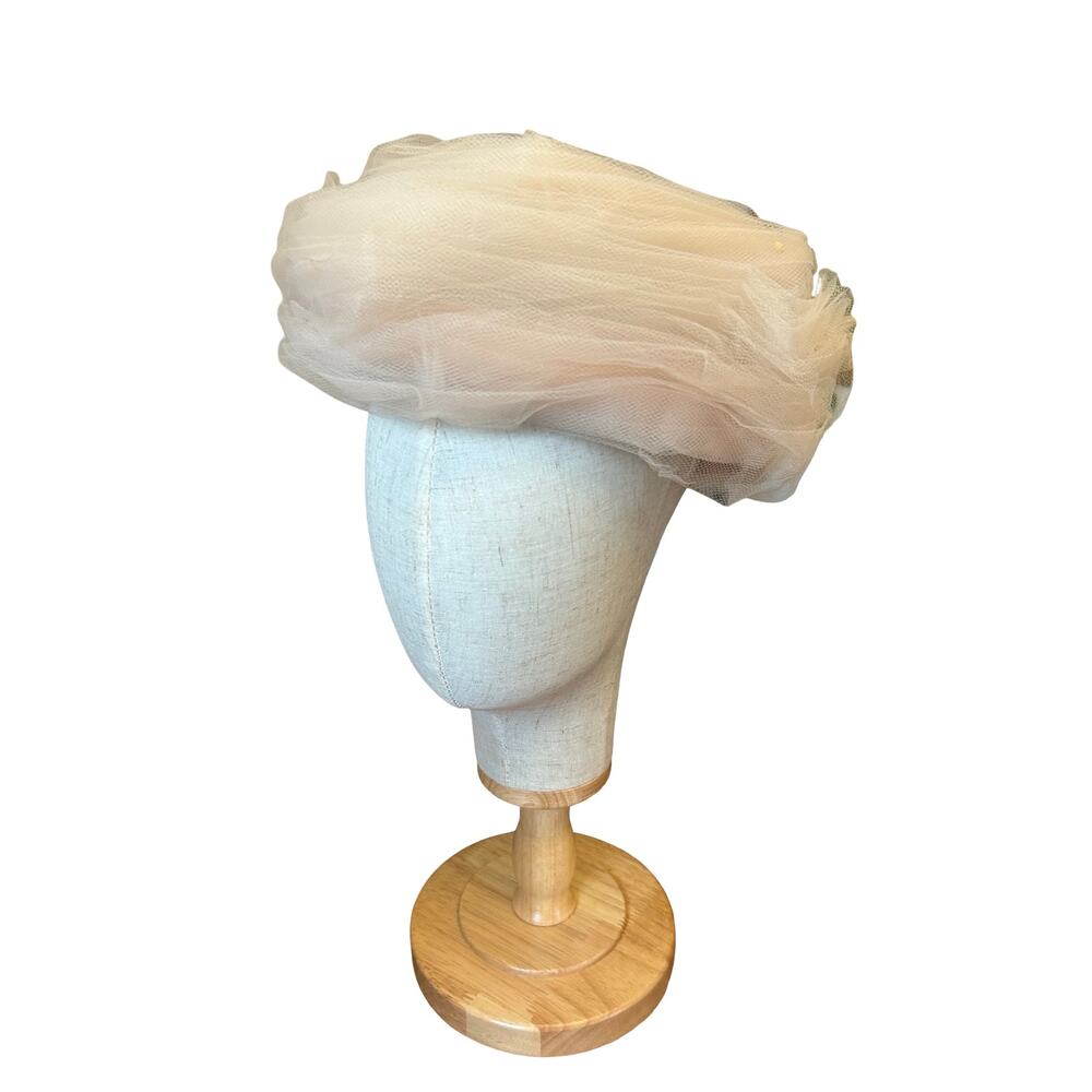 Lonette Originals Mid Century Vintage Tulle Cocktail Hat - Picture 7 of 7